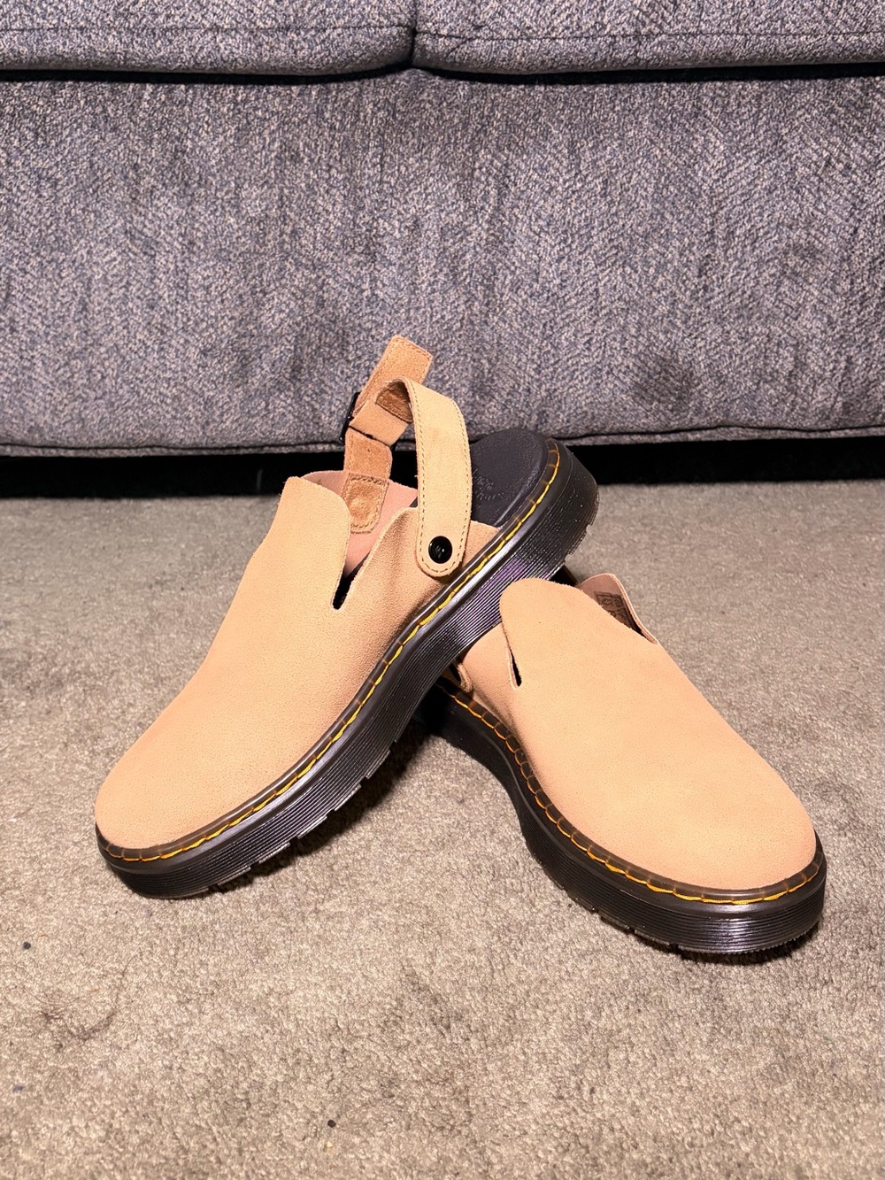 Dr. Martens Tan Slip-On Clog with Back Strap
